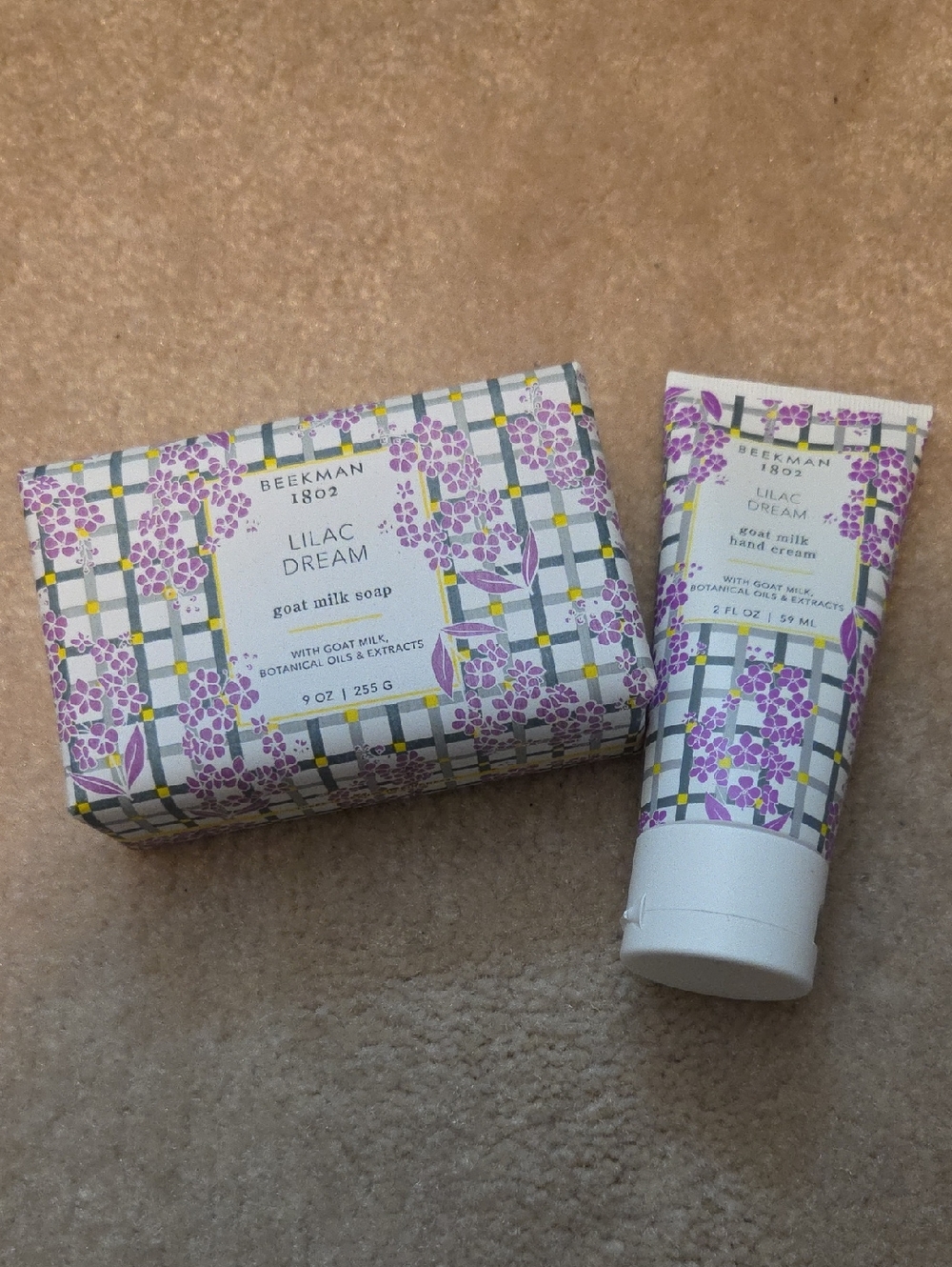 Beekman 1802 Lilac Dream Goat Milk Soap & Hand Cream Set